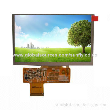 5-inch TFT LCD Display, WVGA 800x480, Wide View for Car, MP4, GPS, Industrial Device, Security